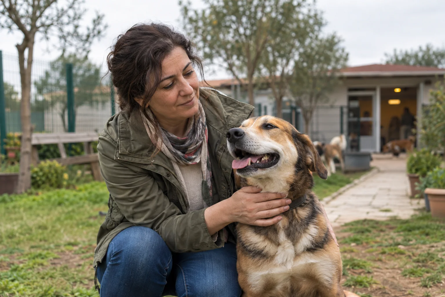 Köpeğiyle mutlu köpek sahibi, temsili görsel